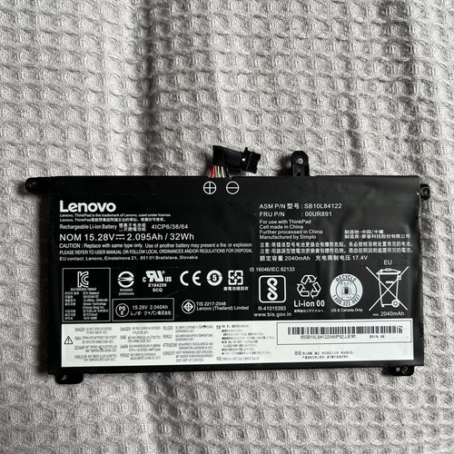 Original Lenovo ThinkPad T570 T580 P51S /SB10L84122 ,4ICP6/38/64/ 15.28V=2.095Ah