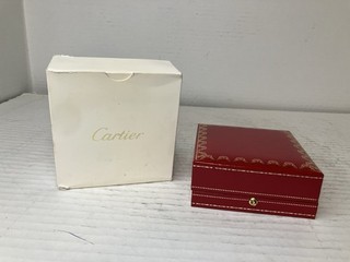 Empty Cartier Presentation Box With White Paper Outer Box