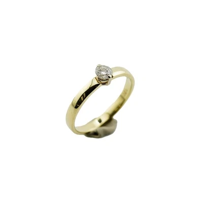 Solitär Ring 585 Gold 14 Karat Gelbgold Diamant 0,20 Ct Damen Wert 850,- - Bild 1 von 4