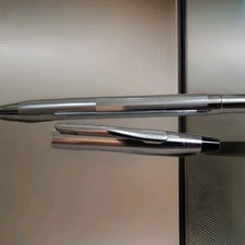 VINTAGE CROSS CENTURY CHROME PEN/ IN BOX Model # 3502 Blue Ink Works