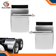 Pair Stainless Steel 34x 24 Rear Quarter Fender W Triangle Arm For Heavy Truck