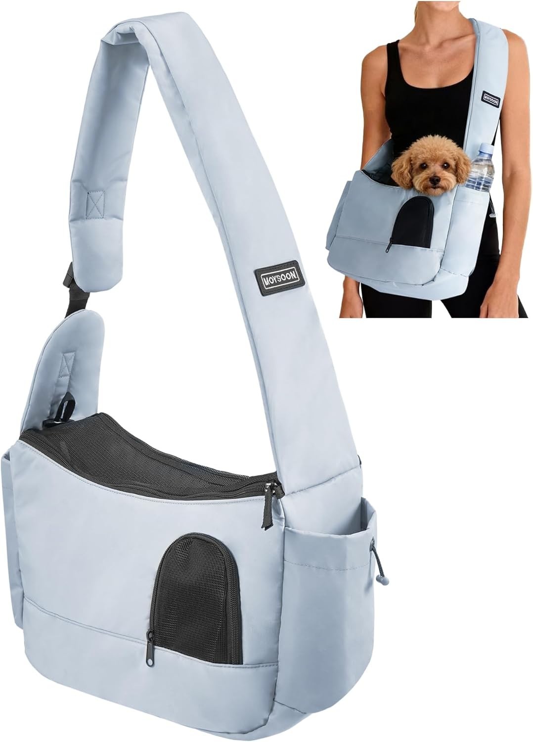 Pet Sling Carrier for Small Dogs Up to 7 lb Breathable Mesh 
