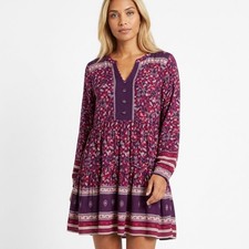 Knox Rose Multicolor Trapeze & Swing Short Floral Dress Women Size XS