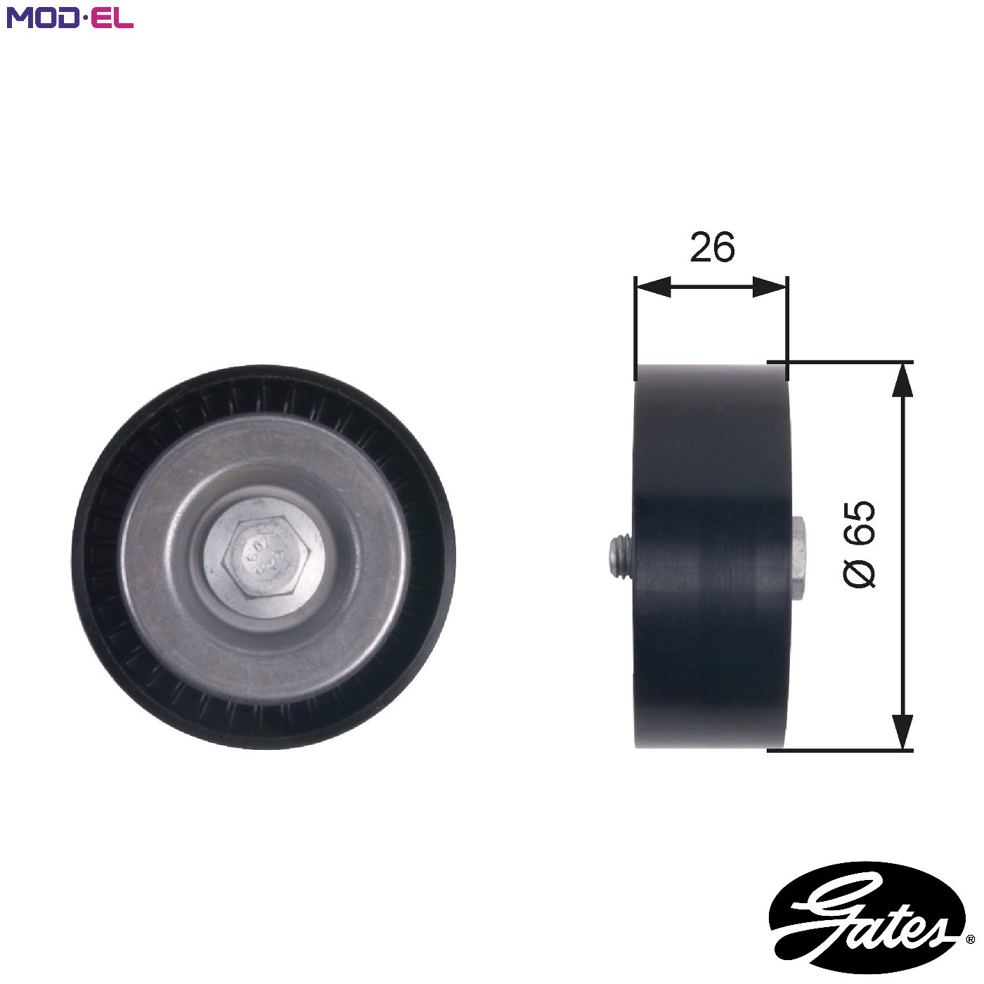 DEFLECTIONGUIDE PULLEY VRIBBED BELT T36414 FOR VAUXHALL ZAFIRA/Mk/III ASTRA/VI