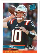 2024 PANINI NFL RATED ROOKIE RETRO DRAKE MAYE RC #RRR-4 PATRIOTS IN STOCK