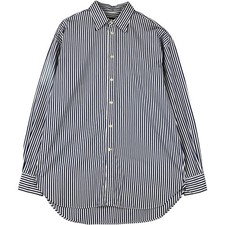 Used Ralph Lauren long-sleeved cotton striped shirt men's size M lightweight