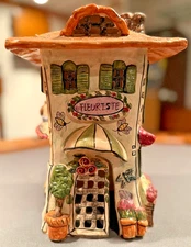 France Cafe by Heather Goldminc Blue Sky Clayworks Candle House 2000 14" Tea