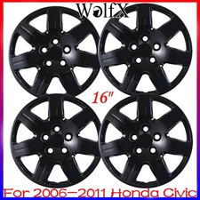 Set of 4 16-Inch Hubcaps for 2006-2011 Honda Civic R16 Wheel Rims Cover Bolt On