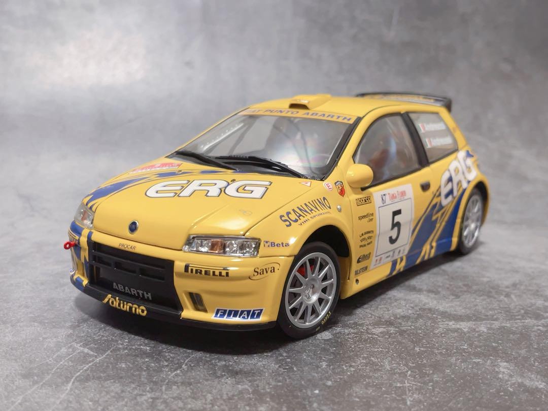 FIAT PUNTO ABARTH RALLY 2003 1/18 RICKO Mini Car Kyosho for