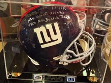 Giants Sam Huff "HOF 1982" Authentic Signed Full Size Pro Helmet PSA With Case