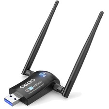WiFi 6E Dongle with 5dBi Antennas - Windows 11/10 Compatible