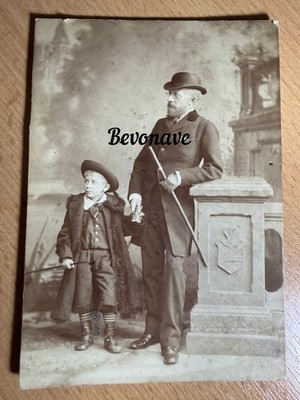 Foto CAB Mann mit kleinem Jungen Atelier J. Schaarwächter Berlin Kabinettfoto