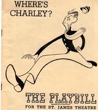 Ray Bolger Signed Autographed Where's Charley 1950 Playbill A