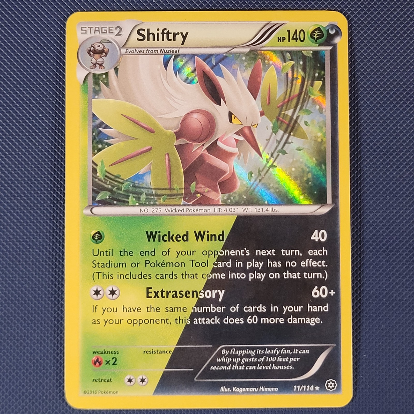 Shiftry 11/114 - Steam Siege - Rare Holo Pokemon Card - NM