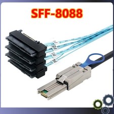 SFF 8088 Mini SAS HD SFF-8088 To 4-Port SAS 8482 2-in-1 Server Cable 50/100cm