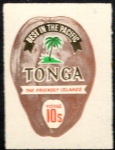 Tonga 1970s Postage STAMP 10 Seniti new SA-333