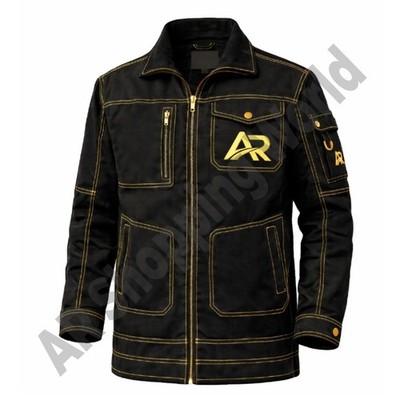 Heavy Duty Men's Black Twill Cotton Workwear Jacket Utility Work Safety Jacket