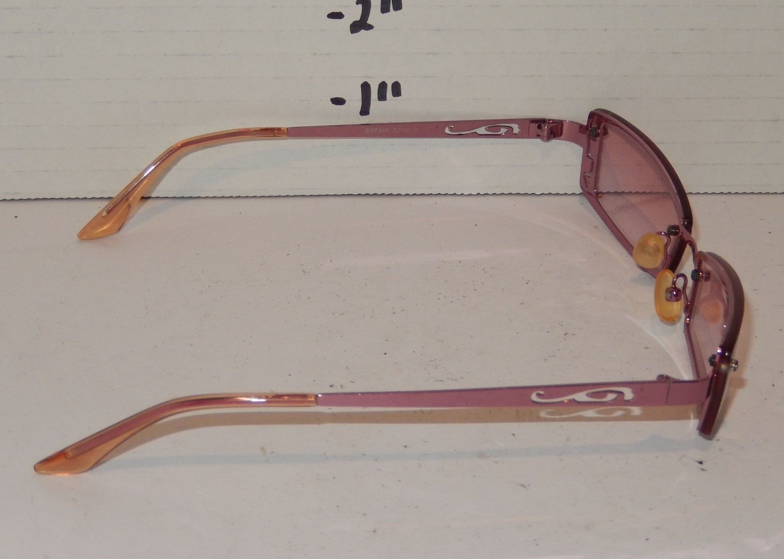 SSPAIR Women’s Pink Rimless Rectangular Sunglasse… - image 5