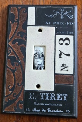 No. 73 Single Switchplate , New, Ceramic from All Fired Up!