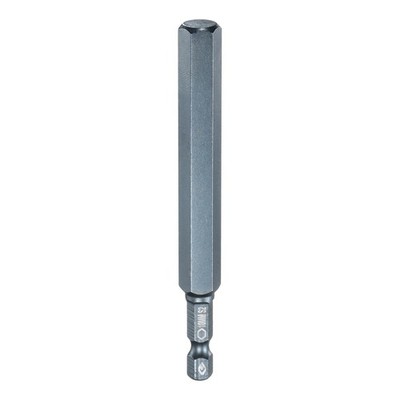 H10 Flat Hex Screwdriver Bit 10mm Magnetic Tip 1/4'' Shank 4'' Long Blue