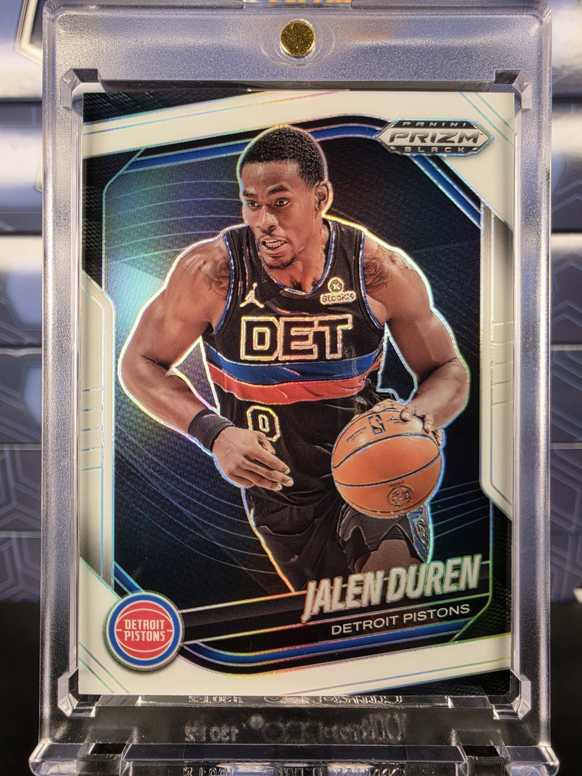 2024-25 Panini Prizm Black #190 Jalen Duren White Prizms 57/175