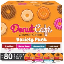 80 Count Variety Pack Single Serve Coffee Pods for Keurig K Cup Brewers