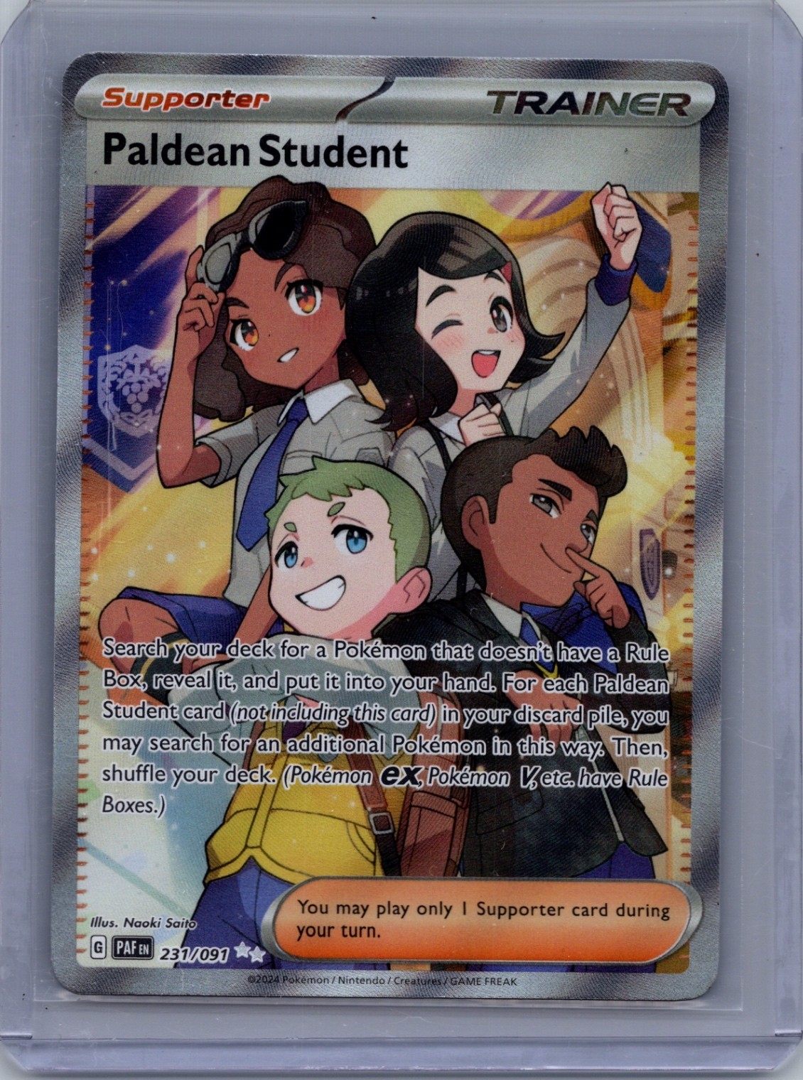 Paldean Student - Ultra Rare SV: Paldean Fates 231/091 NM