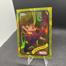 2025 Topps Chrome Marvel Yellow Lava Refractor #137 Iron Fist