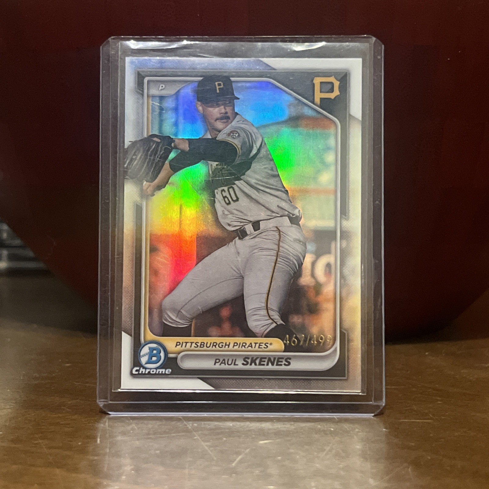 Paul Skenes 2024 Bowman Chrome Prospects, #BCP-125 Refractor /499 (RC)