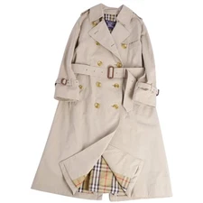 Burberry Vintage Burberrys Coat One Sleeve Trench 100% Cotton Used MOLO-0