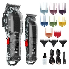 Professional Hair Clippers for Men, Cordless Barber kit for Hair Cutting & Gr...