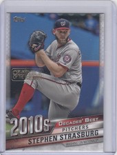 2020 Stephen Strasburg Topps Decades Best CELEBRATION GOLD SP /100 SS Nationals