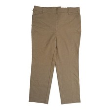 Rafaella Women's Pull-On Pockets Slim Straight Leg Stretch Pant Rich Khaki, 2 