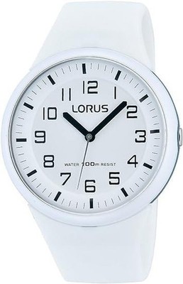 Lorus Fashion RRX53DX9 Damenuhr Armbanduhr Silikon Edelstahl 38 mm weiß