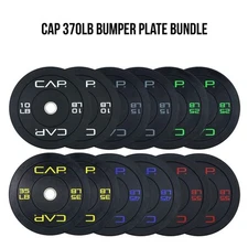 2 X Sets CAP Barbell Olympic Rubber Bumper Plates Weight Lifting Plates Set