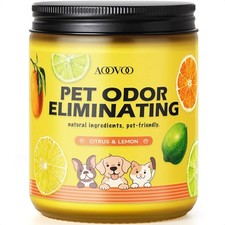 Pet Odor Eliminator Candle - Citrus Lemon Odor Eliminating Candle, Highly Fra...