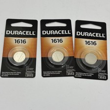 3 1616 Duracell Coin Cell Batteries - Lithium 3V - CR1616, DL1616,ECR1616,YA 