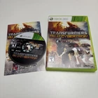 Transformers fall of Cybertron Microsoft Xbox 360 Complete W/ Insert NO MANUAL