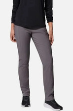 NWT  COLUMBIA Women's Omni Shade Fleece Lined Pull On Straight Leg Pants S Gray
