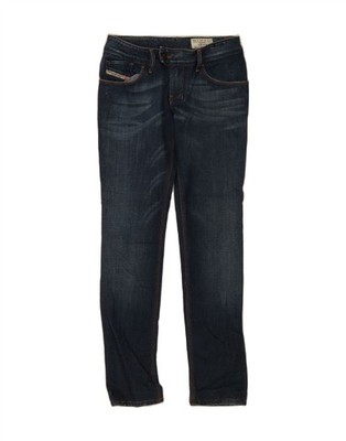 Diesel Damen Nevy Straight Jeans W24 L32 blau Baumwolle CZ10