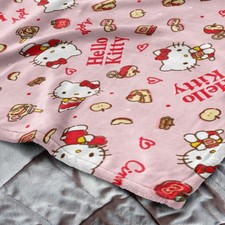 Sanrio Hello Kitty More Apples Please Cloud Throw Blanket Pink 60 x 70 Clean