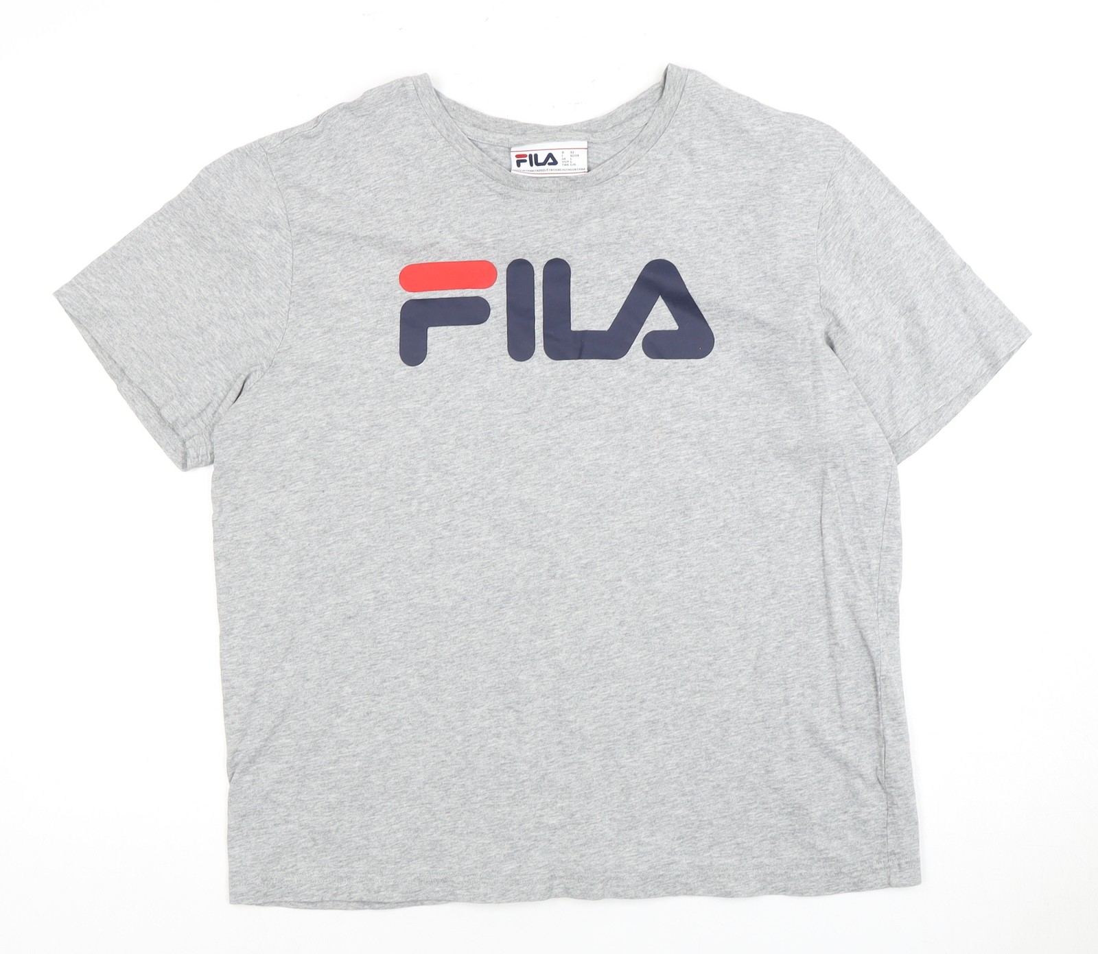 T shirt girocollo uomo Fila grigia con logo L
