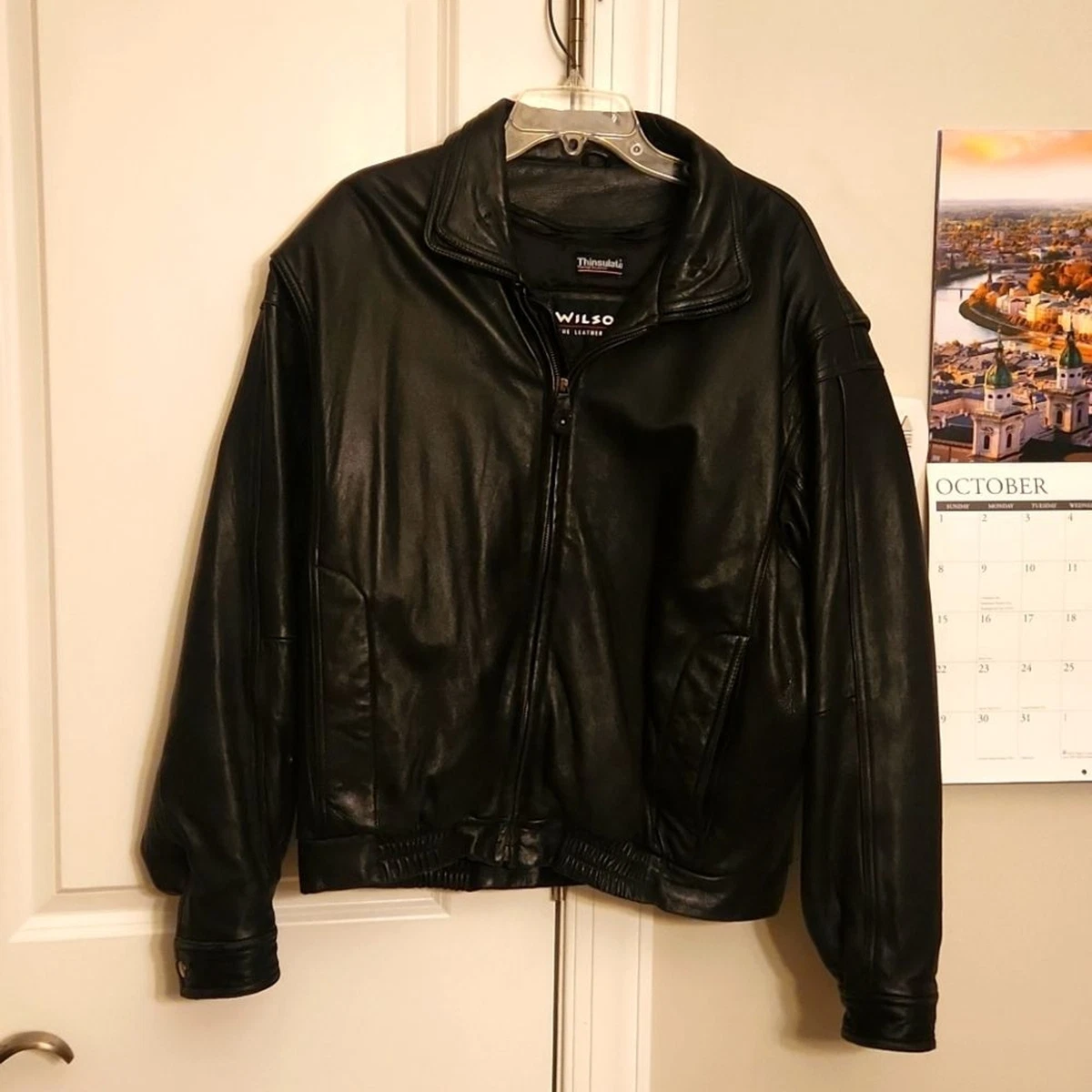Wilson leather women's bomber clearance jacket