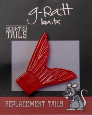 G-Ratt Baits POPPA PETE Replacement Swimbait Tails 3 pack  RED, FREE SHIPPING B5