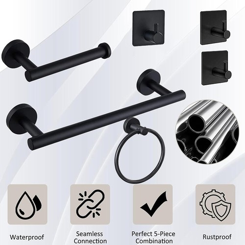 Juego de 6 piezas de toallero accesorios de baño juego de herrajes de baño acero inoxidable - Imagen 3 de 10