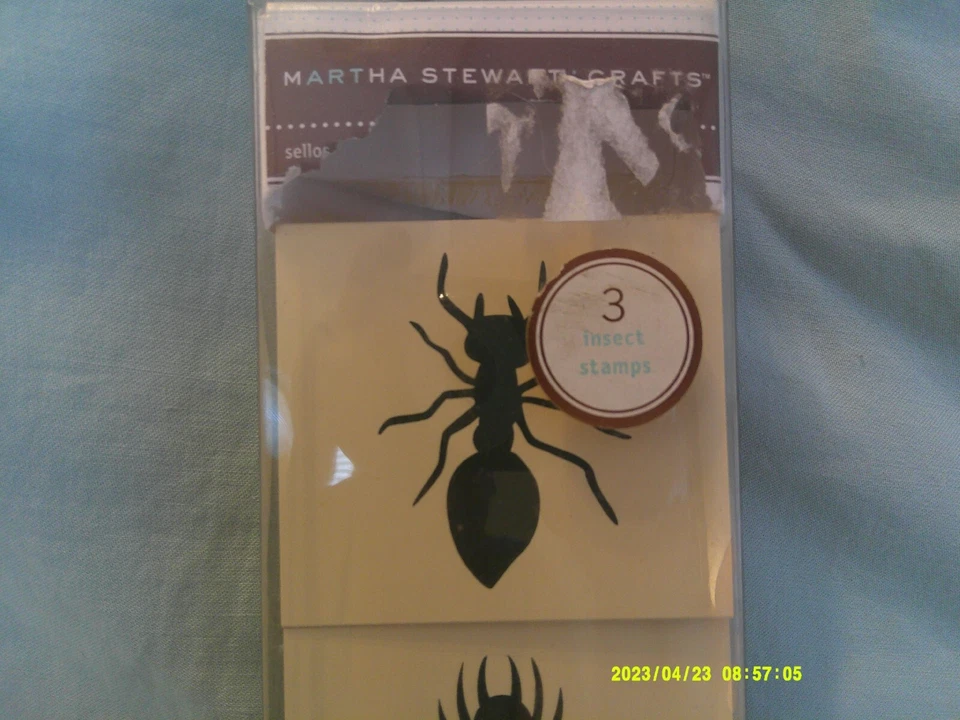 Martha Stewart Crafts Wooden Stamps Insects Spider Ant Wasp Halloween! - Image 4 of 4