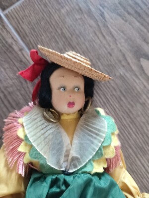 Vintage Doll Lenci Miniature 10'' 26 Cm Original Clothes Old Doll ''Liguria''