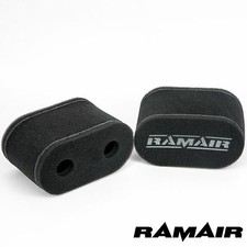 Ramair Motorcycle Foam Carb Sock Air Filters Double Trumpets - Velocity Stack