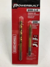 Powerbuilt 642489 6MM-1.0 Tap & 5.0Mm Drill Bit Set