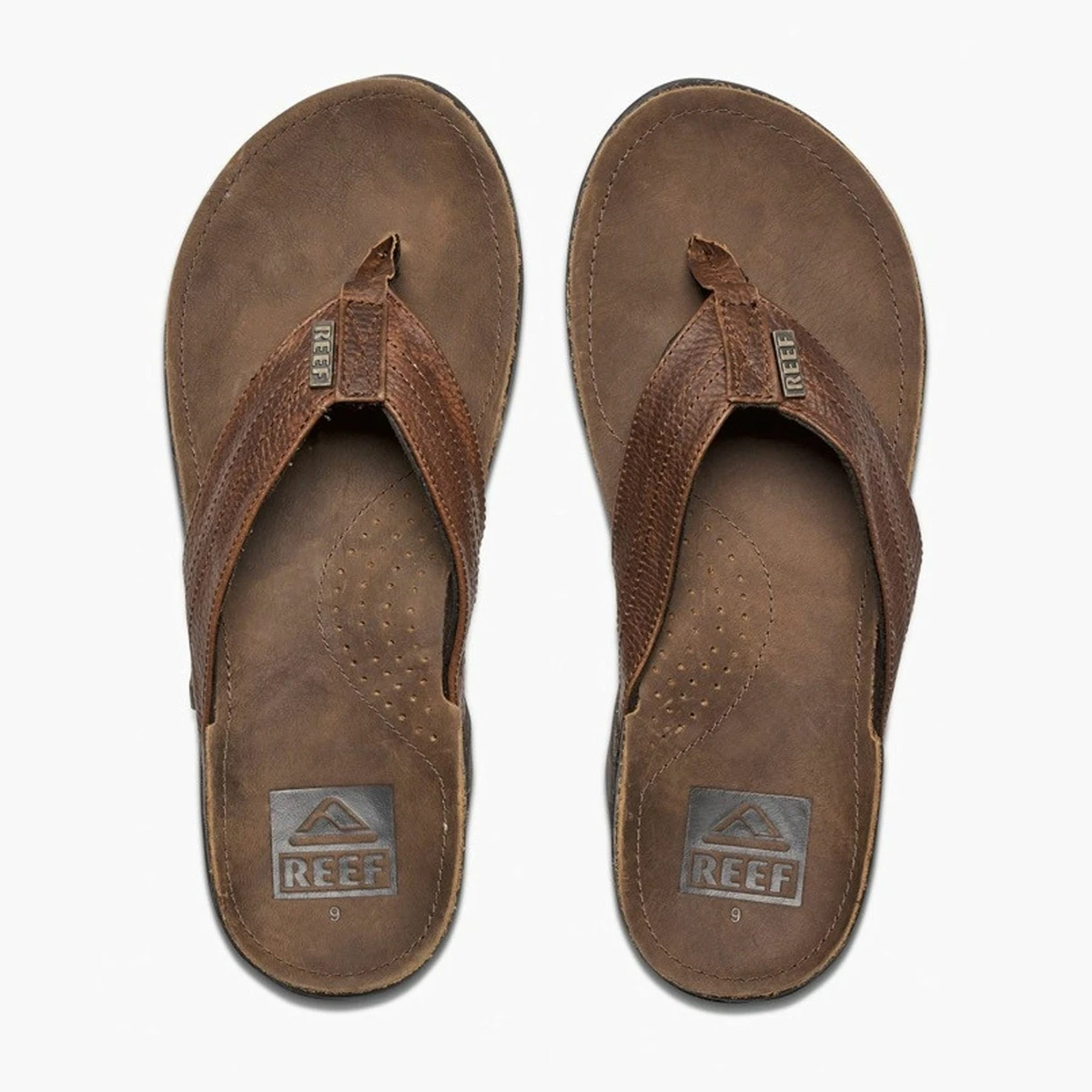 ik heb het gevonden Ciro bloemblad REEF J-Bay III Mens Leather Flip Flops - Camel | eBay